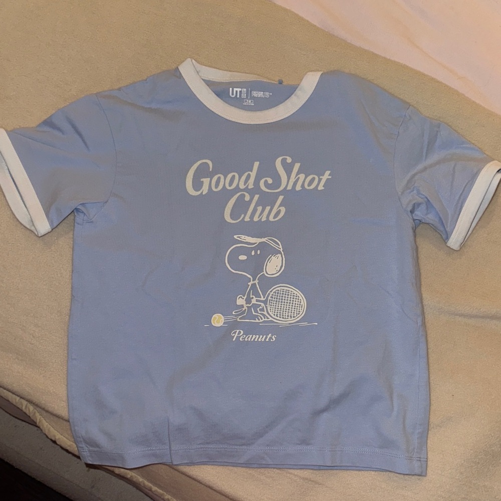 Uniqlo Light Blue Snoopy Good Shot Club Tee